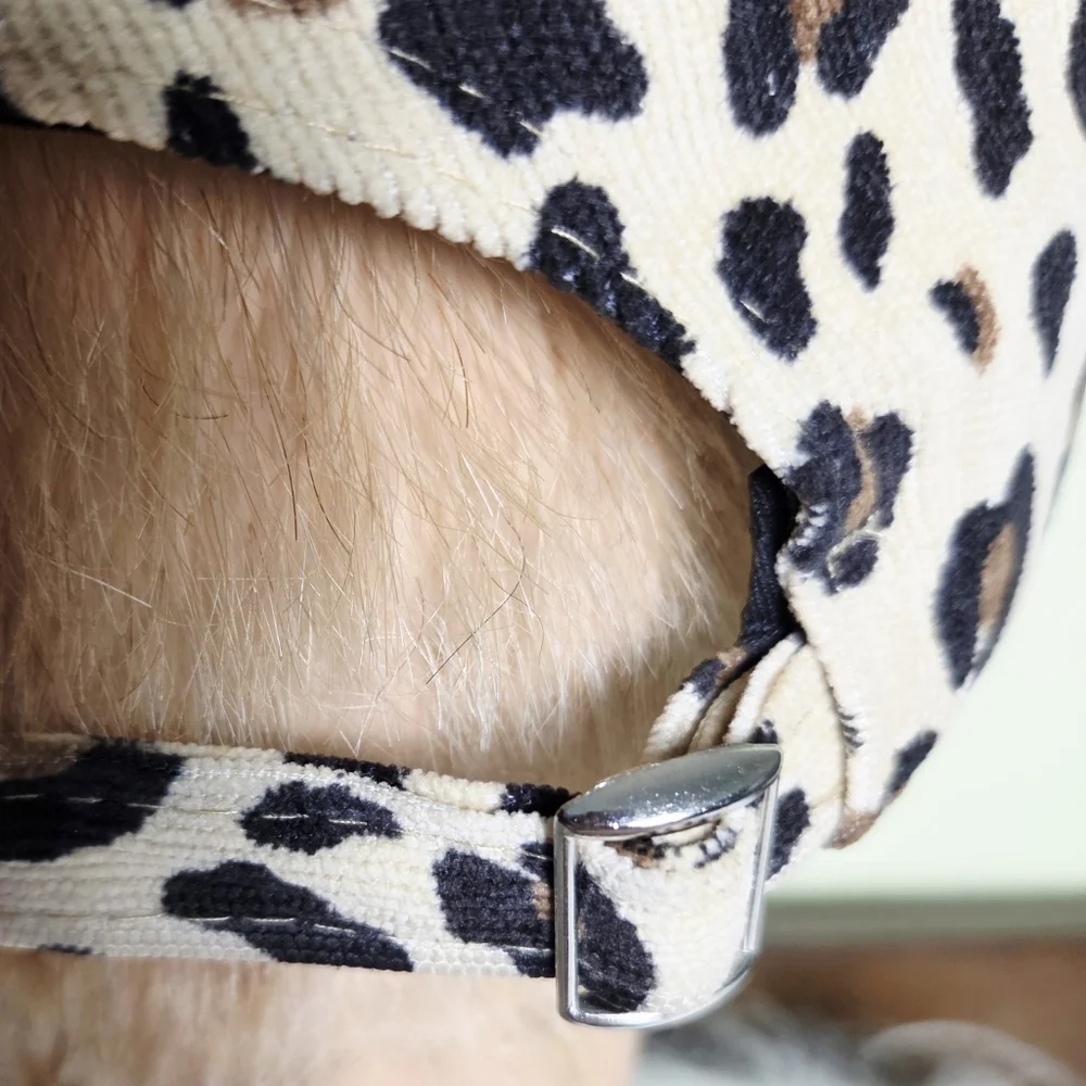 Leopard Print Ladies Adjustable Ponytail Cap with 'Fabulous' Front Patch, NWOT - Picture 7 of 9